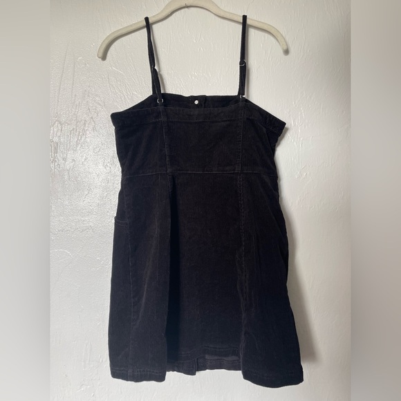 Love Tree Black Mini Dress with Button Detail - Picture 3 of 6